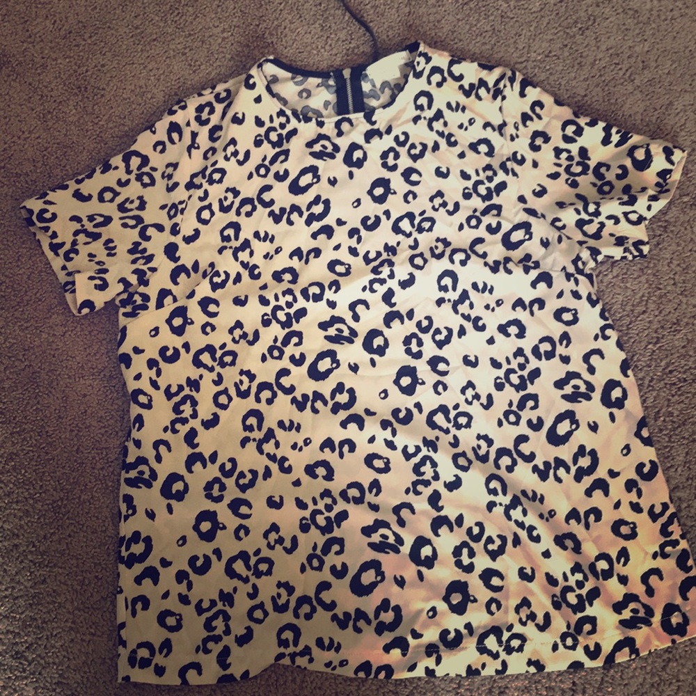 Cheetah print top.